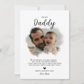 Beste Papa | Modern Foto Hart Vaderdag Kaart (Voorkant)