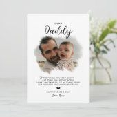 Beste Papa | Modern Foto Hart Vaderdag Kaart (Staand voorkant)