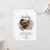 Beste Papa | Modern Foto Hart Vaderdag Kaart (Voorkant / Achterkant in situ)