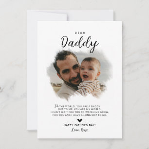 Beste Papa Modern Foto Hart Vaderdag Kaart