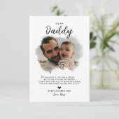 Beste Papa | Modern Foto Hart Vaderdag Kaart (Staand voorkant)