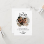 Beste Papa | Modern Foto Hart Vaderdag Kaart (Voorkant / Achterkant in situ)