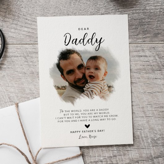 Beste Papa | Modern Foto Hart Vaderdag Kaart