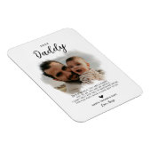 Beste Papa | Modern Foto Hart Vaderdag Magneet (Rechterzijde)