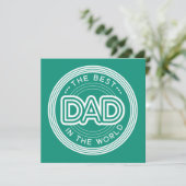 Beste Papa Moderne Groene Vaderdag Kaart (Staand voorkant)
