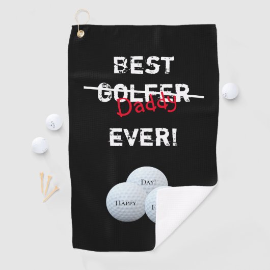 Beste papa niet Golfer ooit Happy Fathers Dag Golfhanddoek (Insitu)