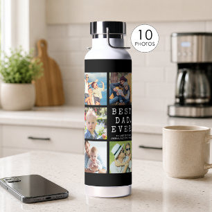 BESTE PAPA Ooit 10 Foto's Gepersonaliseerd Waterfles