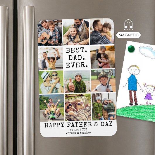 Beste Papa Ooit 11 Foto Collage Vaderdag Magneet