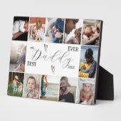 Beste papa ooit 12-foto collage | Vaderdag Fotoplaat (Zijkant)
