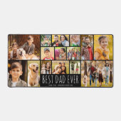 Beste papa ooit 15 foto collage modern op maat bureaumat (Voorkant)