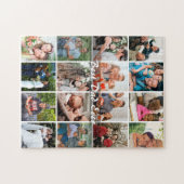 Beste papa ooit 16 foto collage gepersonaliseerd v legpuzzel (Horizontaal)