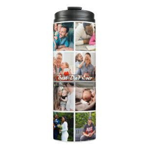 Beste Papa Ooit 16 Foto Collage Gepersonaliseerde Thermosbeker