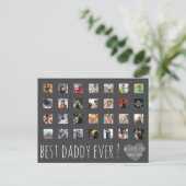 Beste Papa Ooit 28 Foto Briefkaart (Staand voorkant)
