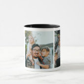 Beste papa ooit 2-foto collage & aangepaste berich mok (Midden)