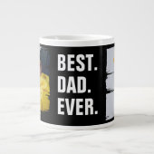 Beste papa ooit 2 foto krabbel Lijst gepersonalise Grote Koffiekop (Voorkant)