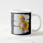 Beste papa ooit 2 foto krabbel Lijst gepersonalise Grote Koffiekop (Rechts)