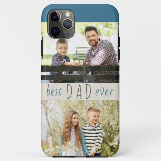 Beste Papa Ooit 2 Foto Stijlvolle Heren Case-Mate iPhone Case (Achterkant)