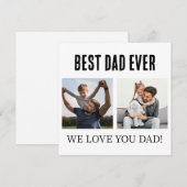 Beste Papa Ooit 2 Fotocollage Vaderdag Cadeau Feestdagenkaart (Voorkant / Achterkant)