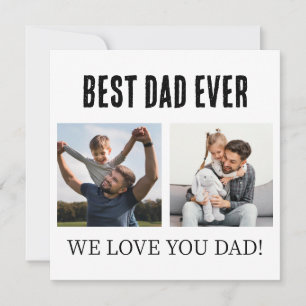 Beste Papa Ooit 2 Fotocollage Vaderdag Cadeau Feestdagenkaart