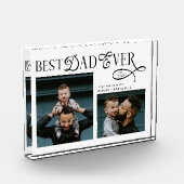 Beste papa ooit 2 foto's moderne vadersdaggeschenk (Links)