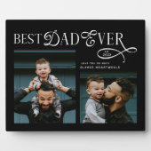 Beste papa ooit 2 foto's moderne vadersdaggeschenk fotoplaat (Voorkant)
