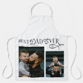 Beste papa ooit 2 foto's moderne vadersdaggeschenk schort (Voorkant)