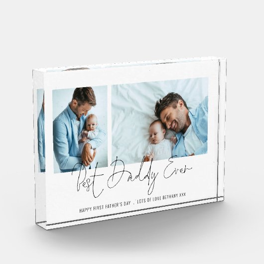 Beste papa ooit 2 Foto's Script 1st Fathers Day (Links)