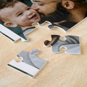 Beste papa ooit 2 foto's Vaderdagcadeaus Legpuzzel (Zijkant)