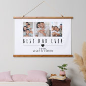 Beste papa ooit | 3 Aangepaste fotogalerij muur Hangend Wandkleed (Slaapkamer)