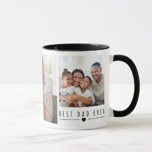 Beste papa ooit 3 familiefotocollage mok