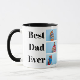 Beste papa ooit 3 Foto Collage Cadeau voor vader Mok