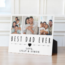 Beste papa ooit | 3 foto collage gepersonaliseerd 