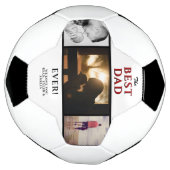 Beste papa ooit 3 foto collage Vaderdag Voetbal (Gedraaid)