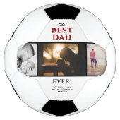 Beste papa ooit 3 foto collage Vaderdag Voetbal (Voorkant)
