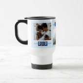 Beste Papa Ooit 3 Foto Cool Typografie Reisbeker (Links)
