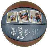 Beste papa ooit 3 foto vaders dag college basketbal (Voorkant)