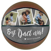 Beste papa ooit 3 foto vaders dag college basketbal (Voorkant)