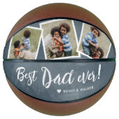 Beste papa ooit 3 foto vaders dag college basketbal (Voorkant)