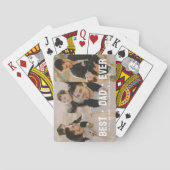 Beste papa ooit 3 fotocollage op maat pokerkaarten (Achterkant)