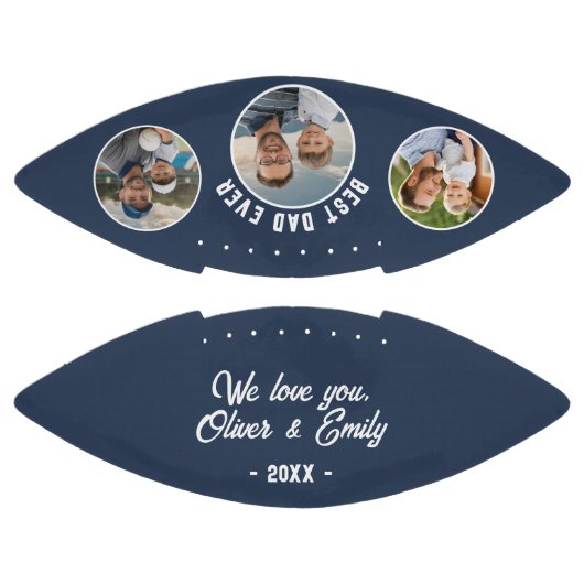 Beste papa ooit 3 foto's Father's Day Keepsake American Football (Panelen)