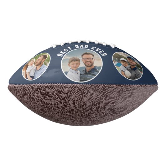 Beste papa ooit 3 foto's Father's Day Keepsake American Football (Gedraaid 90)