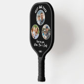 Beste papa ooit 3 foto's Father's Day Keepsake Pickleball Paddle (Links)