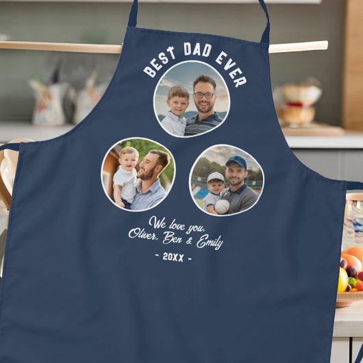 Beste papa ooit 3 foto's Father's Day Keepsake Schort