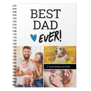 Beste papa ooit 3  foto's notitieboek
