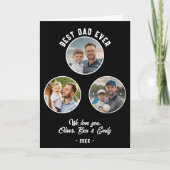 Beste papa ooit 3 foto's Vaderdag Feestdagen Kaart (Voorkant)