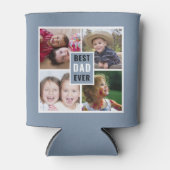 Beste papa ooit 4 foto collage gepersonaliseerd gr blikjeskoeler (Voorkant)
