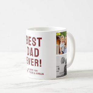 Beste papa ooit 4 foto collage koffiemok