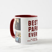 Beste Papa Ooit 4 Foto Collage  Mok (Voorkant links)