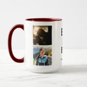 Beste papa ooit 4 foto collage Rood Mok (Links)