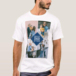 Beste Papa Ooit 4 Foto Modern Eenvoudig T-shirt
